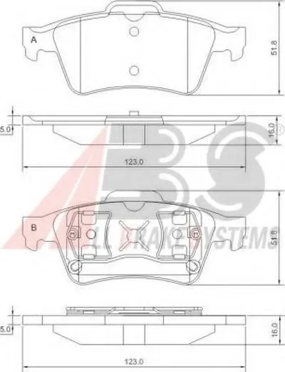 Комплект тормозных колодок, дисковый тормоз A.B.S. купить