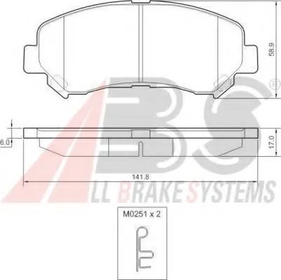 Комплект тормозных колодок, дисковый тормоз A.B.S. купить