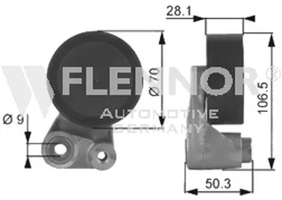 Натяжной ролик, поликлиновой  ремень FLENNOR купить
