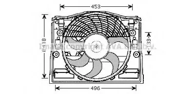 Вентилятор, охлаждение двигателя AVA QUALITY COOLING купить