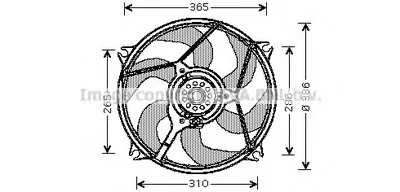 Вентилятор, охлаждение двигателя AVA QUALITY COOLING купить