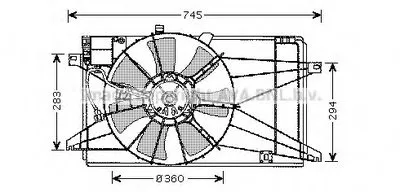 Вентилятор, охлаждение двигателя AVA QUALITY COOLING купить