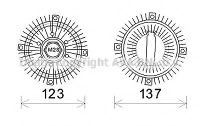 Сцепление, вентилятор радиатора AVA QUALITY COOLING купить