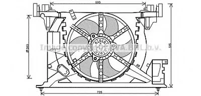 Вентилятор, охлаждение двигателя AVA QUALITY COOLING купить
