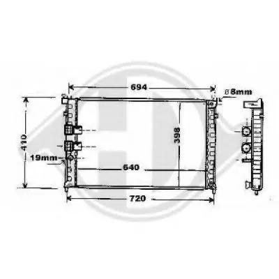 Радиатор, охлаждение двигателя DIEDERICHS купить