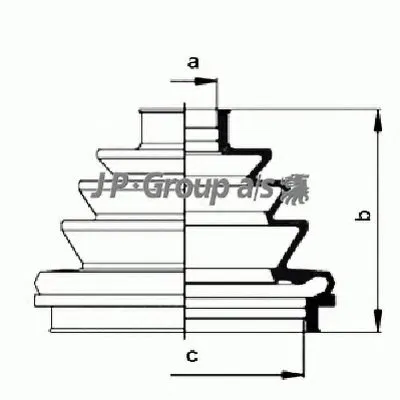Комплект пылника, приводной вал QH JP GROUP купить