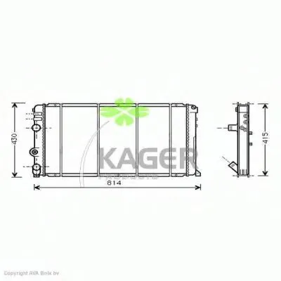 Радиатор, охлаждение двигателя KAGER купить