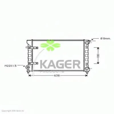 Радиатор, охлаждение двигателя KAGER купить