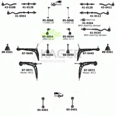 Подвеска колеса KAGER купить