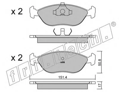 Комплект тормозных колодок, дисковый тормоз fri.tech. купить