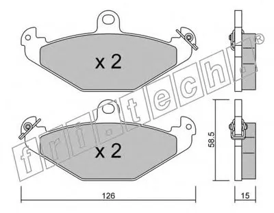Комплект тормозных колодок, дисковый тормоз fri.tech. купить