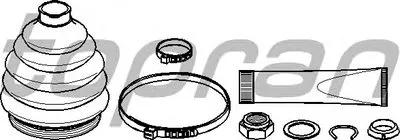 Комплект пылника, приводной вал TOPRAN купить