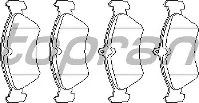 Комплект тормозных колодок, дисковый тормоз TOPRAN купить