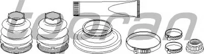 Комплект пылника, приводной вал TOPRAN купить
