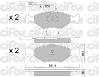 Комплект тормозных колодок, дисковый тормоз CIFAM купить