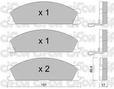 Комплект тормозных колодок, дисковый тормоз CIFAM купить