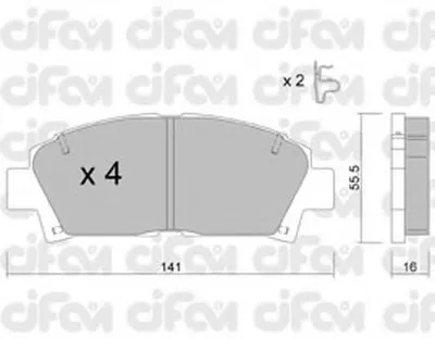 Комплект тормозных колодок, дисковый тормоз CIFAM купить