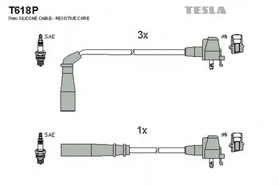Комплект проводов зажигания TESLA купить