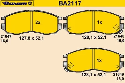 Комплект тормозных колодок, дисковый тормоз BARUM купить