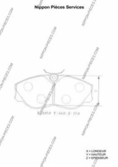 Комплект тормозных колодок, дисковый тормоз NPS купить