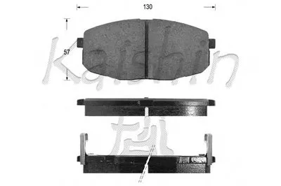 Комплект тормозных колодок, дисковый тормоз KAISHIN купить