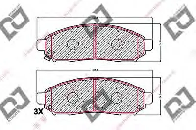 Комплект тормозных колодок, дисковый тормоз DJ PARTS купить