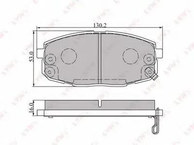 Комплект тормозных колодок, дисковый тормоз LYNXauto купить