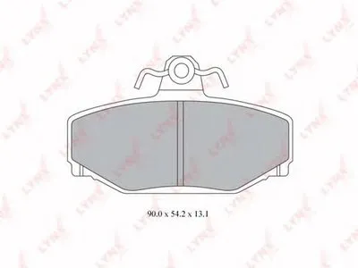 Комплект тормозных колодок, дисковый тормоз LYNXauto купить