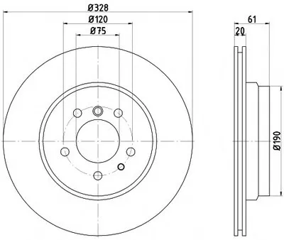 Тормозной диск HELLA PAGID купить