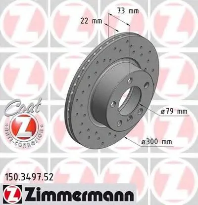 Тормозной диск SPORT BRAKE DISC COAT Z ZIMMERMANN купить