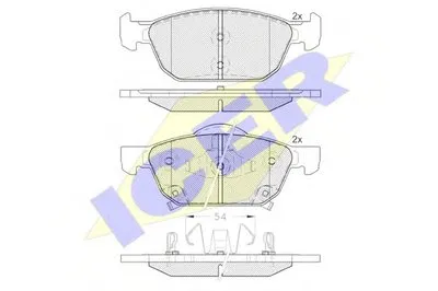 Комплект тормозных колодок, дисковый тормоз ICER купить