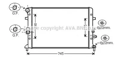Радиатор, охлаждение двигателя AVA QUALITY COOLING купить