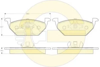 Комплект тормозных колодок, дисковый тормоз GIRLING купить