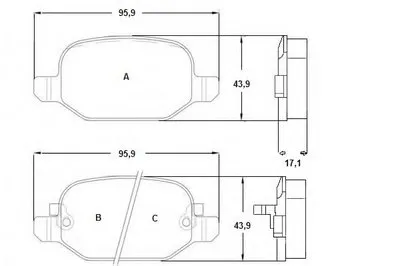 Комплект тормозных колодок, дисковый тормоз E.T.F. купить