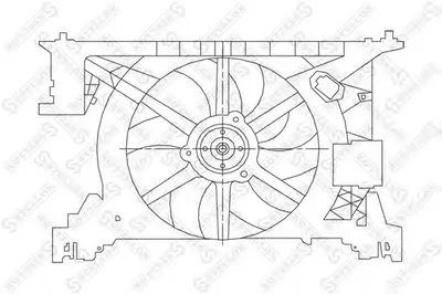Вентилятор, охлаждение двигателя STELLOX купить