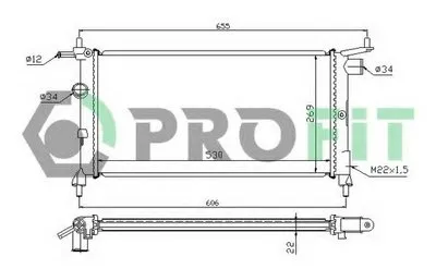 Радиатор, охлаждение двигателя PROFIT купить