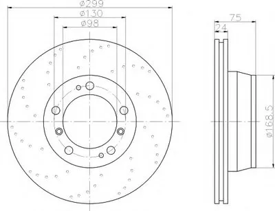 Тормозной диск PRO Carbonic Black HELLA купить