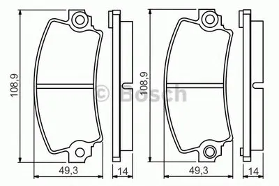 Комплект тормозных колодок, дисковый тормоз BOSCH купить