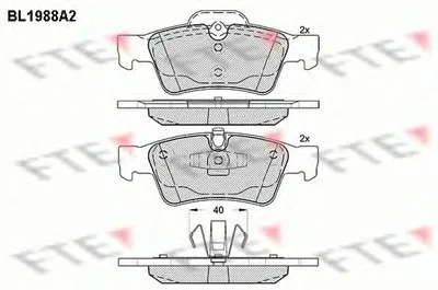 Комплект тормозных колодок, дисковый тормоз FTE купить