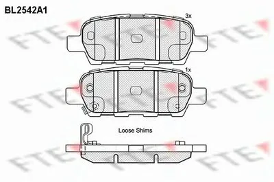 Комплект тормозных колодок, дисковый тормоз FTE купить