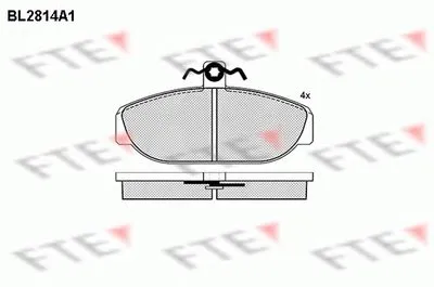 Комплект тормозных колодок, дисковый тормоз FTE купить