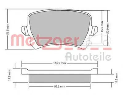 Комплект тормозных колодок, дисковый тормоз METZGER купить
