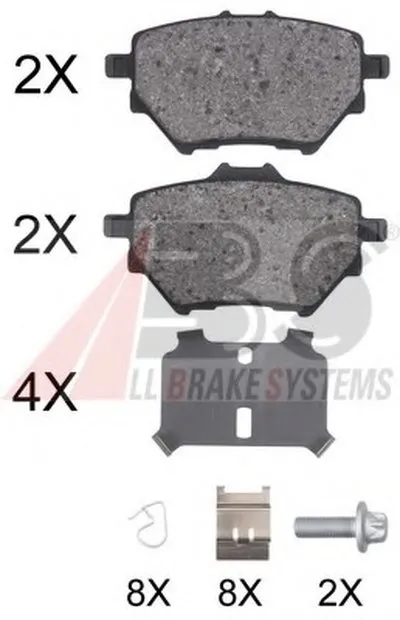 Комплект тормозных колодок, дисковый тормоз A.B.S. купить