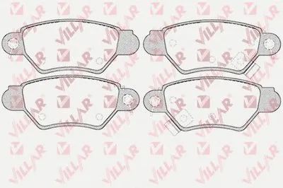 Комплект тормозных колодок, дисковый тормоз VILLAR купить