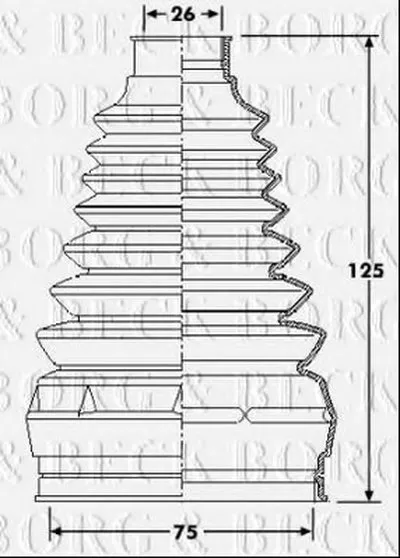 Пыльник, приводной вал BORG & BECK купить
