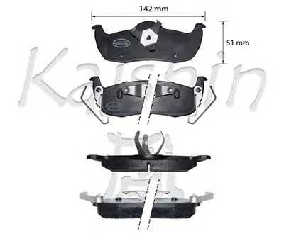 Комплект тормозных колодок, дисковый тормоз KAISHIN купить