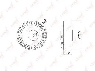 Натяжной ролик, ремень ГРМ LYNXauto купить
