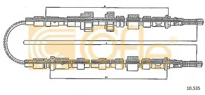 Трос, стояночная тормозная система COFLE купить