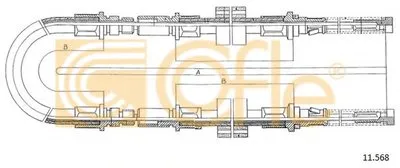 Трос, стояночная тормозная система COFLE купить