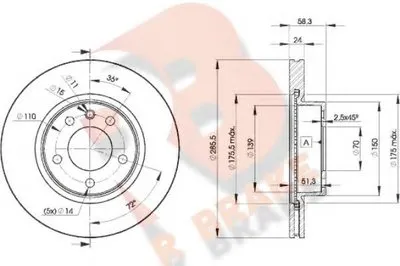 Тормозной диск R BRAKE купить